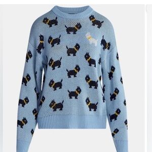 Netflix Stranger Things Scottie Dog Blue Sweater Erica No Boundaries 80s Retro